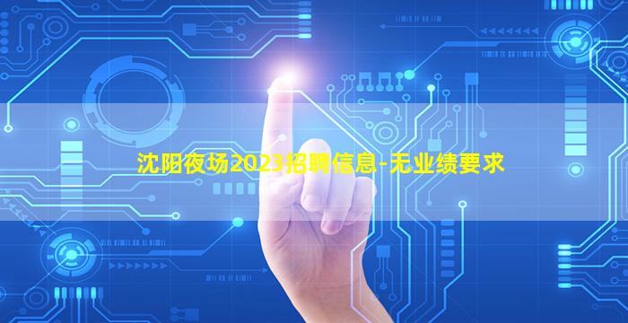 沈阳夜场2023招聘信息-无业绩要求